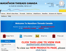 Tablet Screenshot of marathonthreads.ca
